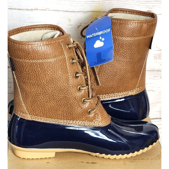 JBU by Jambu Maplewood Waterproof Navy Tan Women’s Boots 7.5M Fall 2022 Comfort - Picture 8 of 12